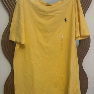 Ralph Lauren Yellow Short Sleeve Crew T-Shirt with Embroidered Pony